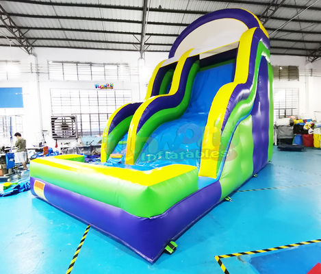 Multi Color 1000D Bounce House Inflatable Water Slide With Pool